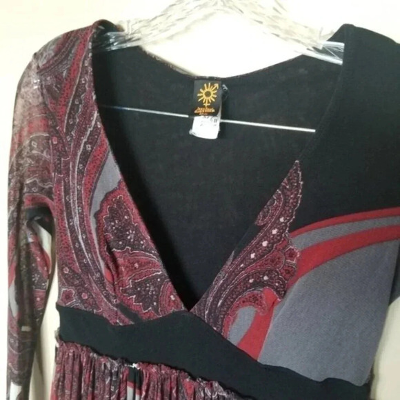 Jean Paul Gaultier Rare Vintage Soleil Mesh Paisley Midi Dress M - Picture 12 of 14